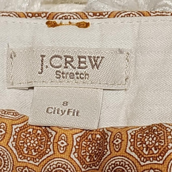 J. Crew Women’s Stretch City Fit Size 8 Print Trousers EUC - Picture 7 of 9